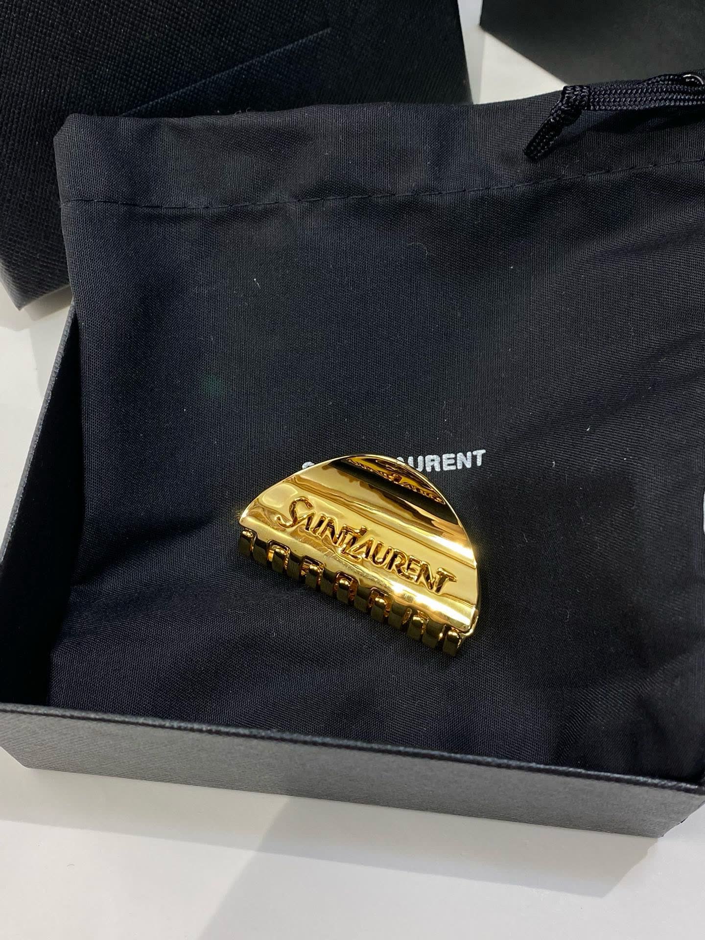 YSL Saint Laurent Gold Hair Clip